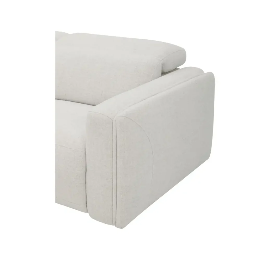 Wilder Off White Fabric Modern Reclining Sofa