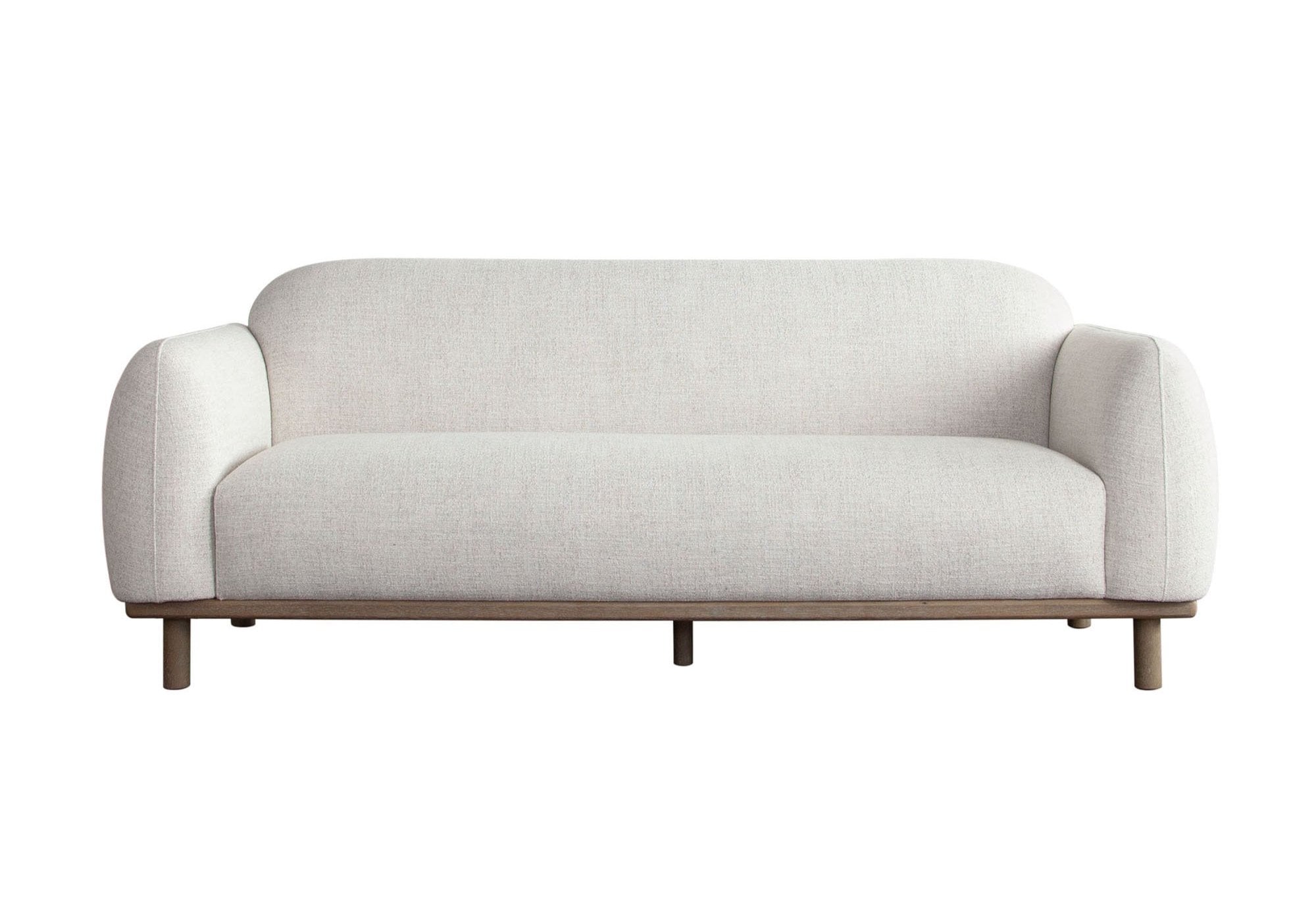 Larson Curved Fabric Sofa With Solid Wood Frame - Image 5