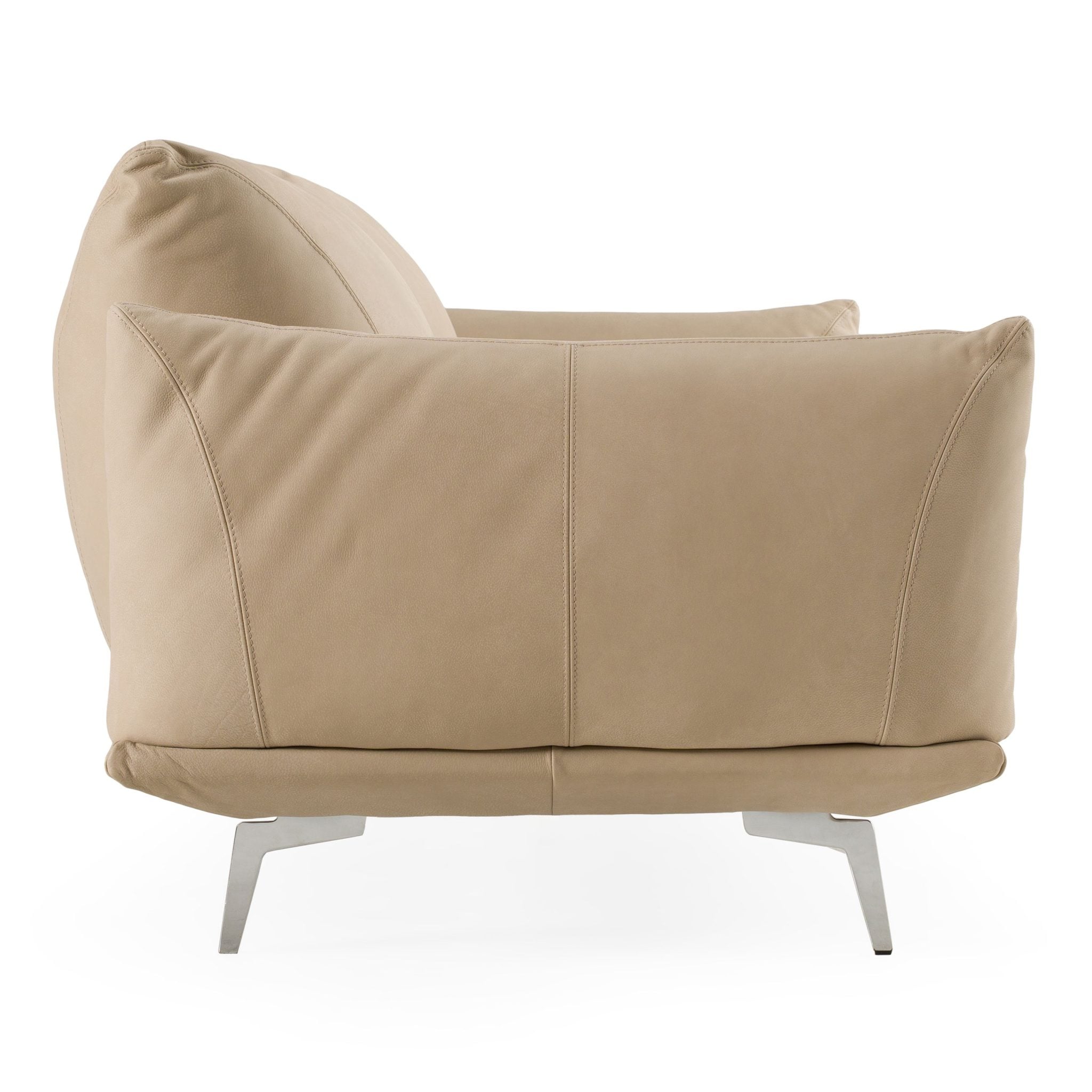 Saint Tropez Modern Beige Italian Leather Sofa - Image 4