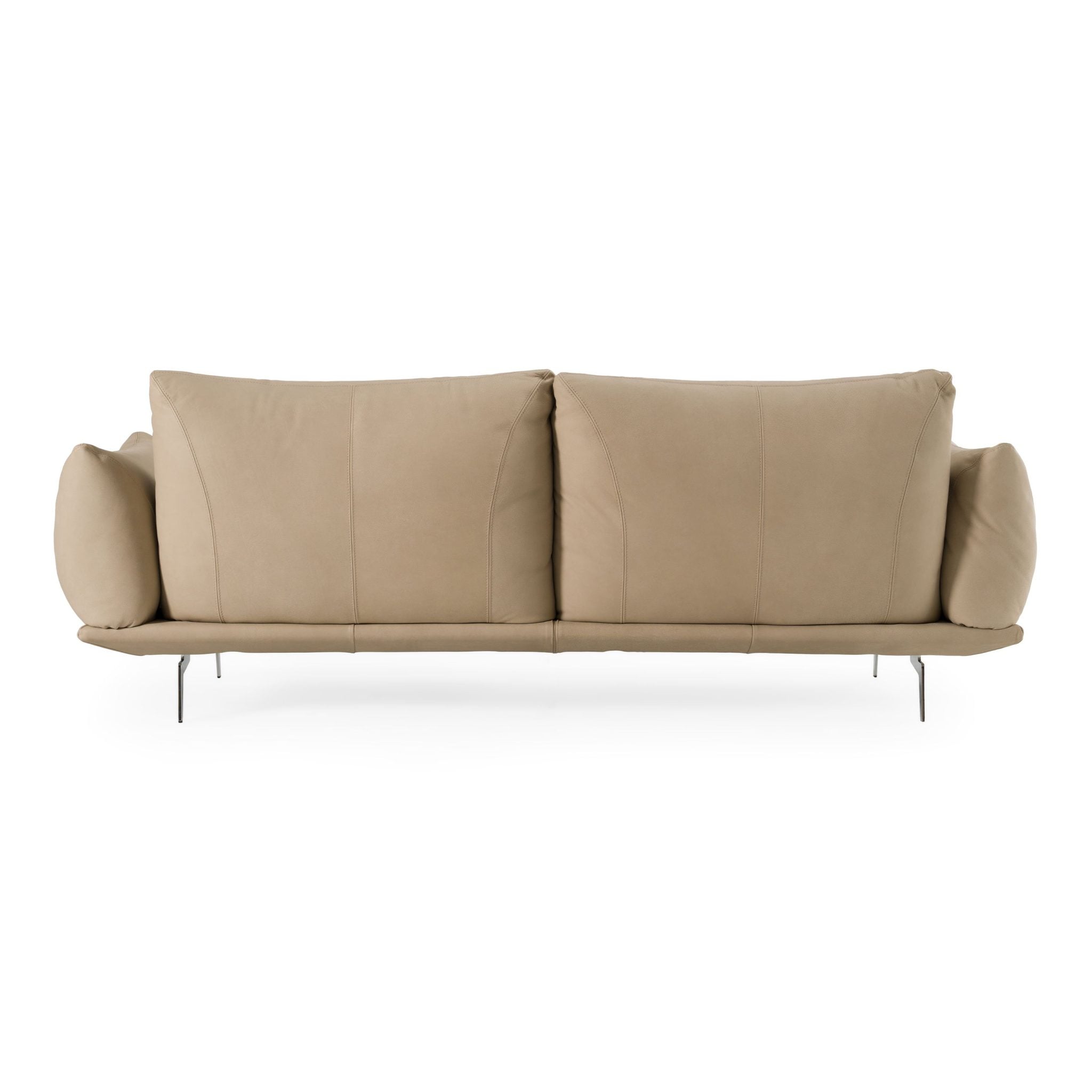 Saint Tropez Modern Beige Italian Leather Sofa - Image 5