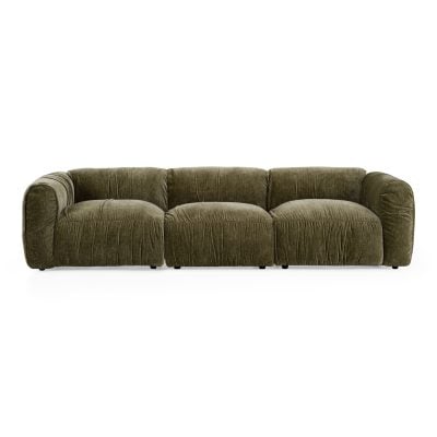 Alternative view of Siegal Olive Green Curved Sofa Set