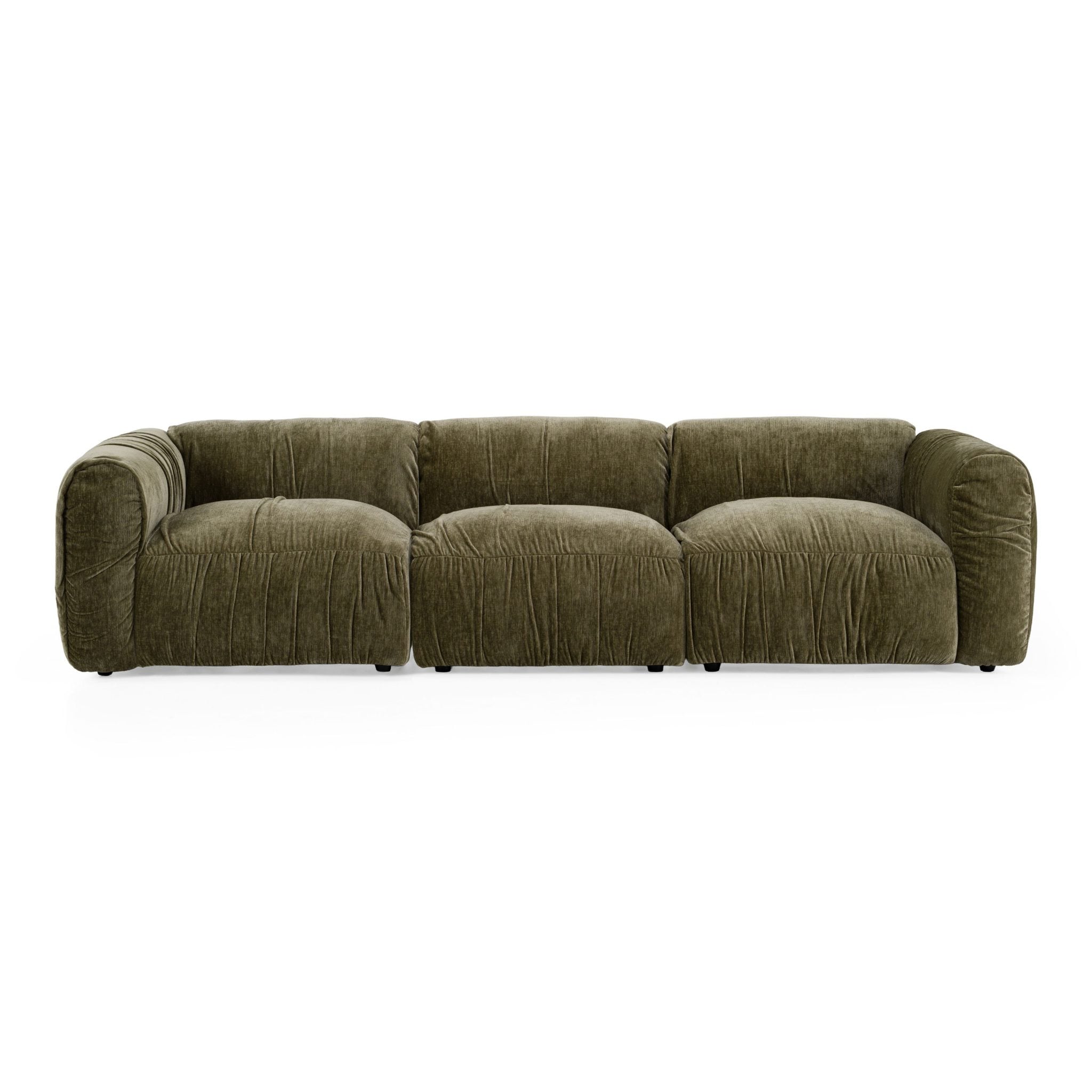 Siegal Olive Green Curved Sofa Set - Image 2