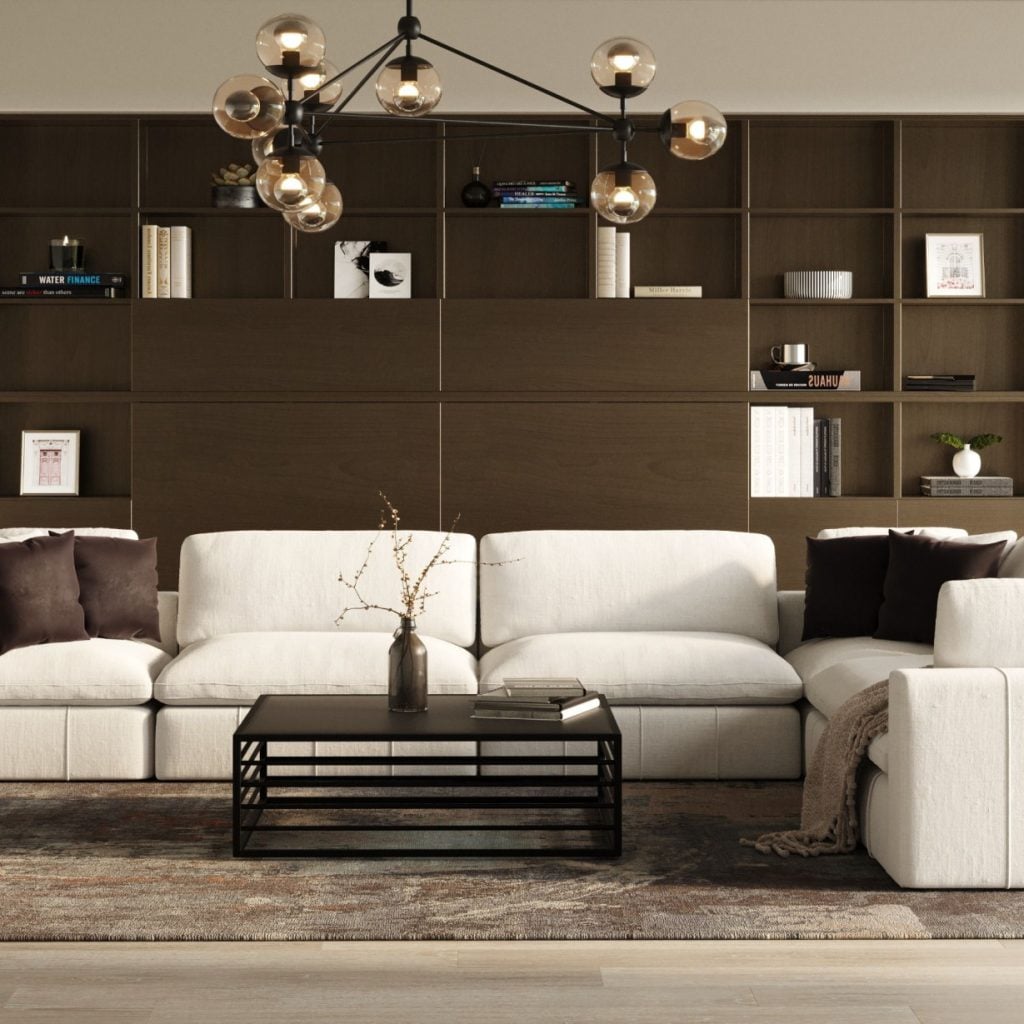 Vicki Modern Off White Modular 3 PC Sofa