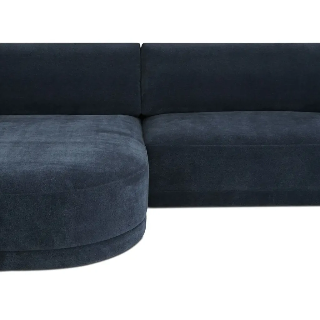 Emmy Dark Blue Sectional Sofa W chaise - Image 7