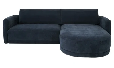 Emmy Dark Blue Sectional Sofa W chaise - Image 2