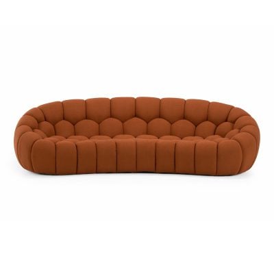 Alternative view of Yolonda Modern Curved Orange Sofa Set
