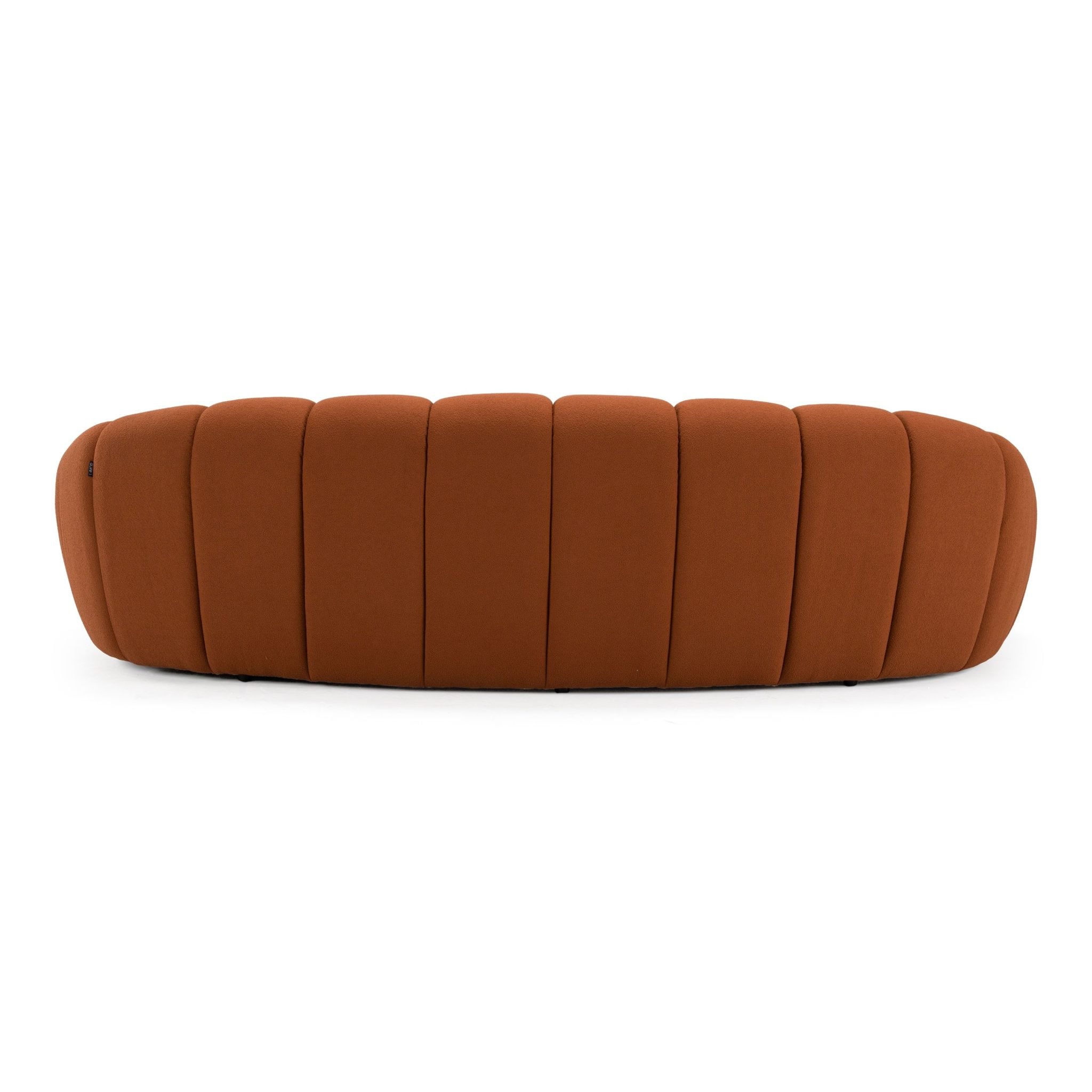 Yolonda Modern Curved Orange Sofa Set - Image 6