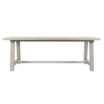 Agnes Gray Teak Wood Outdoor Dining Table