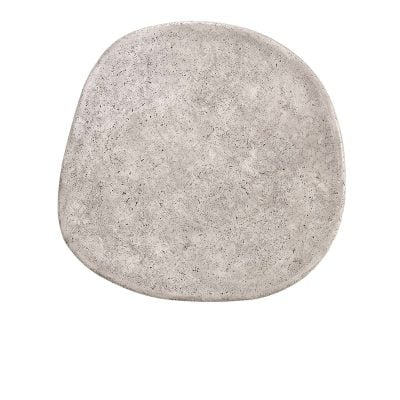 Britney Outdoor Round Grey Concrete Coffee Table