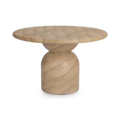 Portola Warm Sand Stone Outdoor Dining Table