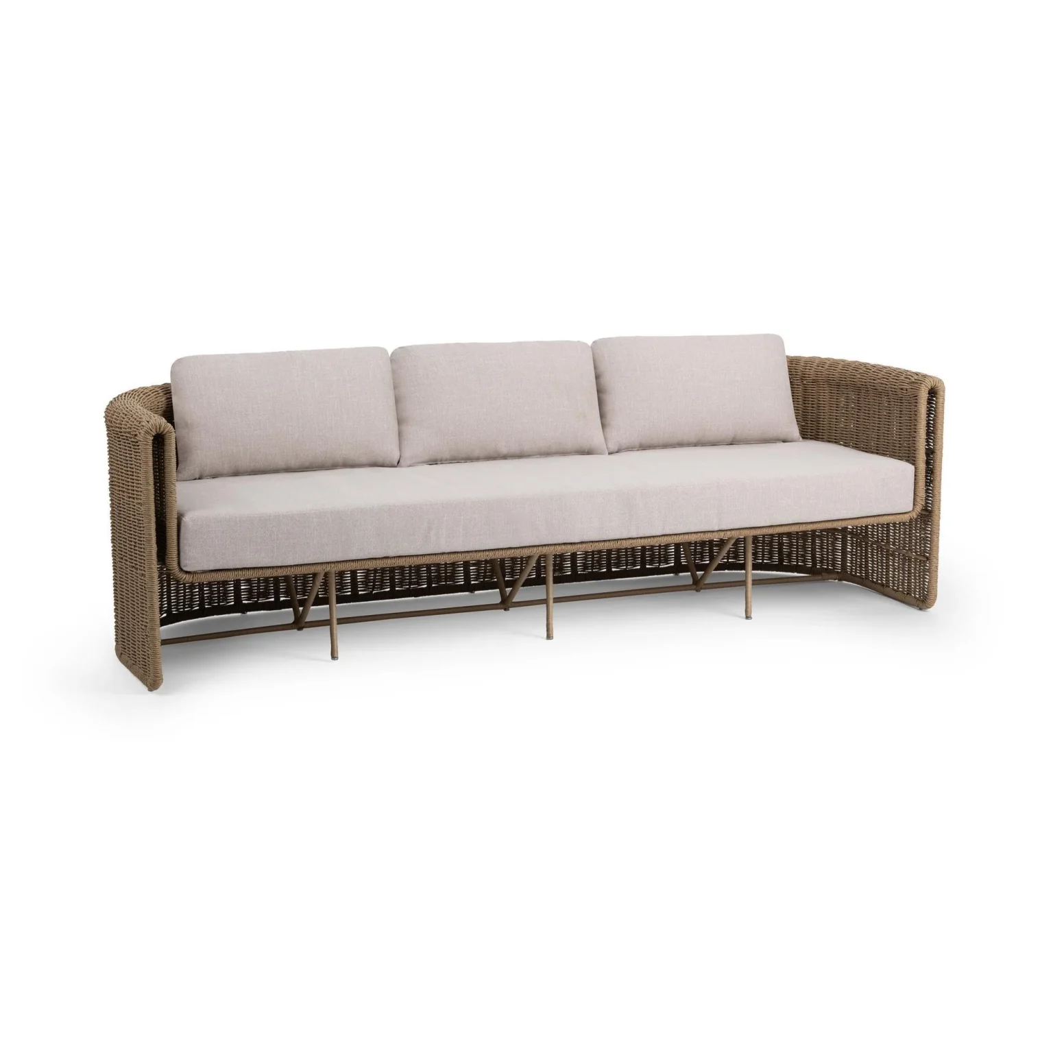 Rami Natural Handcrafted Wicker Outdoor Sofa