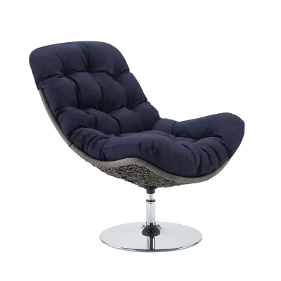Alternative view of Brighton All Weather Blue Swivel Outdoor Patio Chair