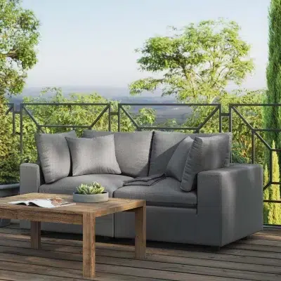 Commix Cloud Modular Outdoor Grey Patio Loveseat