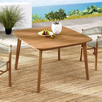 Vienna Square 46” Teak Wood Outdoor Patio Dining Table