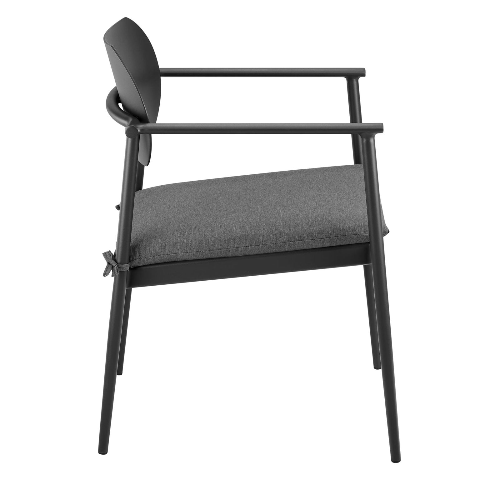 Aeris Grey Stackable Patio Outdoor Dining Chairs