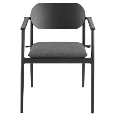 Aeris Grey Stackable Patio Outdoor Dining Chairs - Image 5