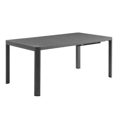 Alternative view of Tahoe Rectangle Extendable Aluminum Gray Outdoor Patio Dining Table