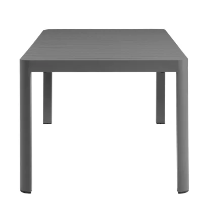 Tahoe Rectangle Extendable Aluminum Gray Outdoor Patio Dining Table - Image 10