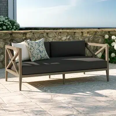 Northlake Weathered Wood & Dark Gray Loveseat