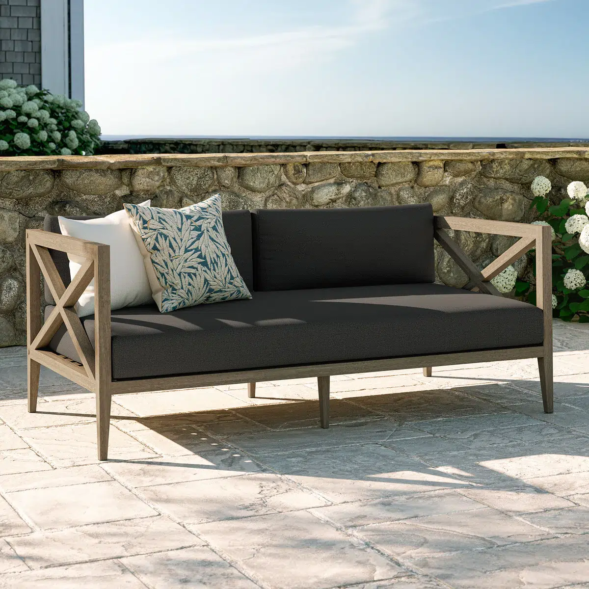 Northlake Weathered Wood & Dark Gray Loveseat