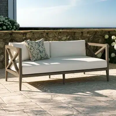 Northlake Weathered Wood & White Loveseat