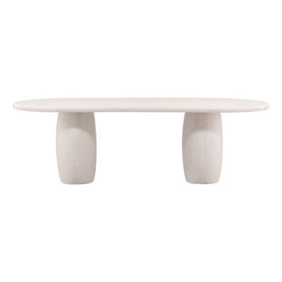 Imogen Off White Concrete Outdoor Dining Table - Image 3