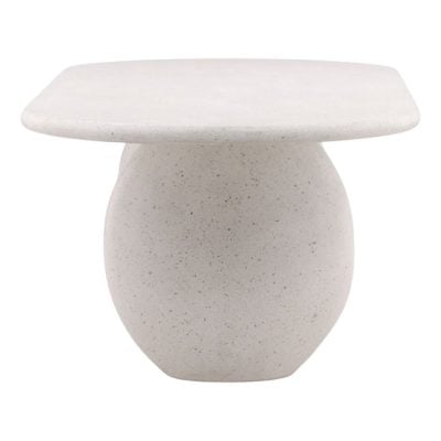 Imogen Off White Concrete Outdoor Dining Table - Image 4