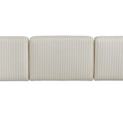 Sunseeker 3 Pc Stripe Quick Dry Padded Foam Outdoor Chaise Patio Sectional Sofa