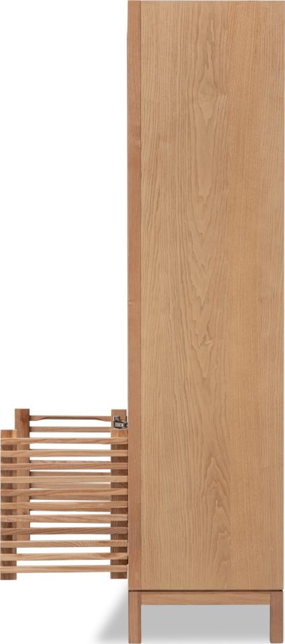 Upper shelving detail on 74-inch tall unit