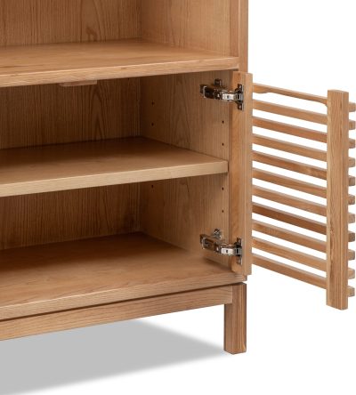 Lifestyle room setting featuring Tanner wood bookcase