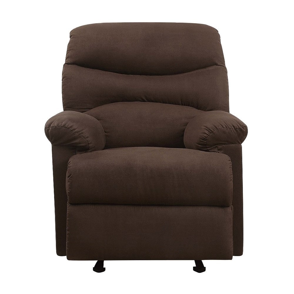 Arcadia Glider Recliner in Chocolate Microfiber - view 3