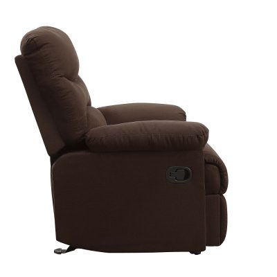 Arcadia Glider Recliner in Chocolate Microfiber - view 4