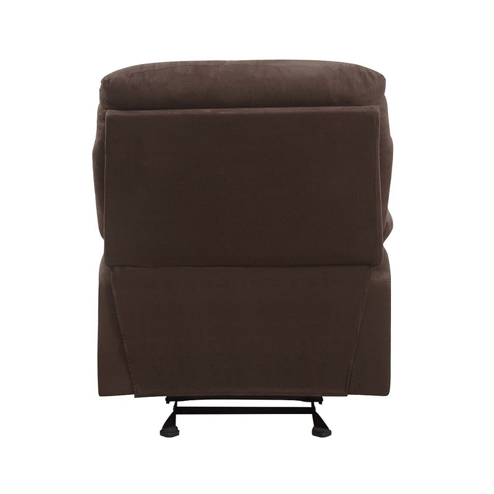 Arcadia Glider Recliner in Chocolate Microfiber - view 5