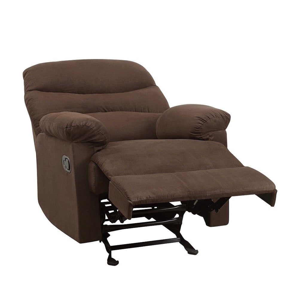 Arcadia Glider Recliner in Chocolate Microfiber - view 8