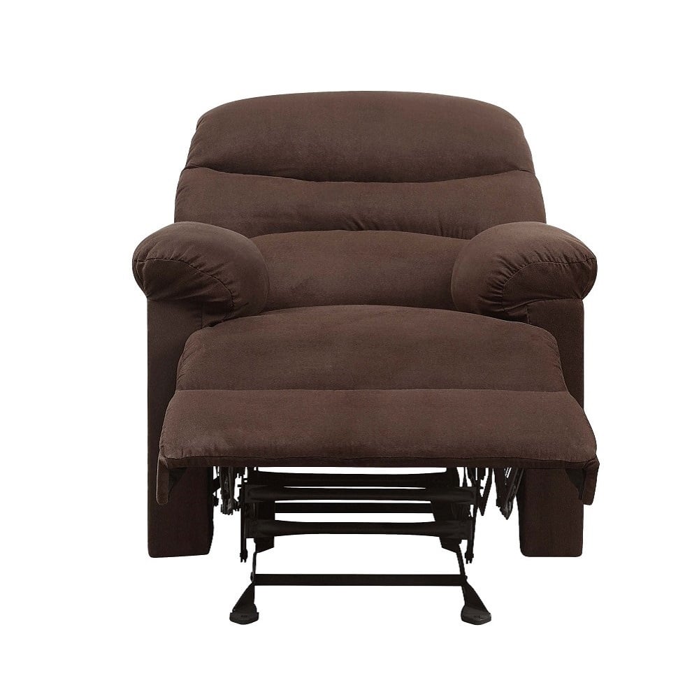 Arcadia Glider Recliner in Chocolate Microfiber - view 9