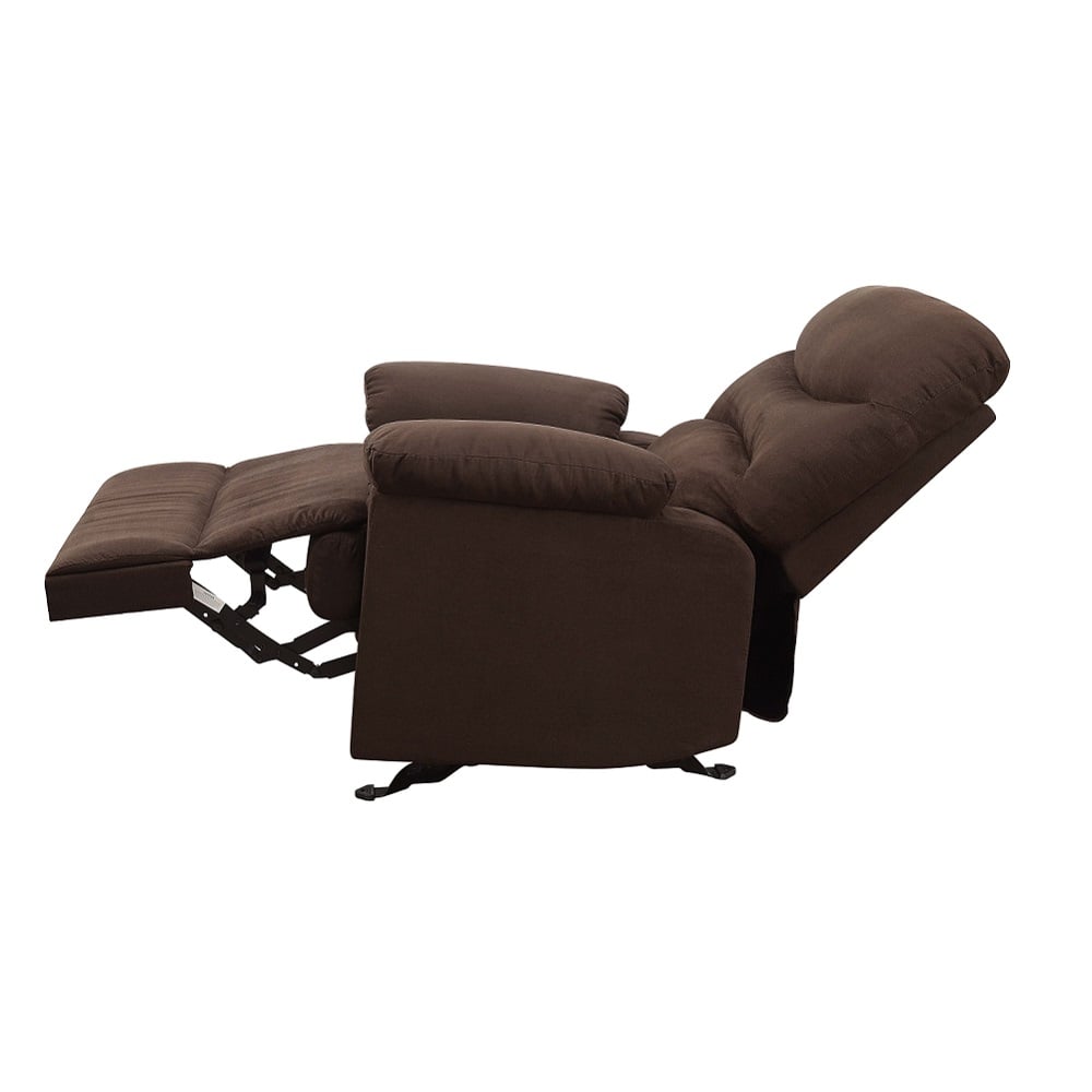 Arcadia Glider Recliner in Chocolate Microfiber - view 10