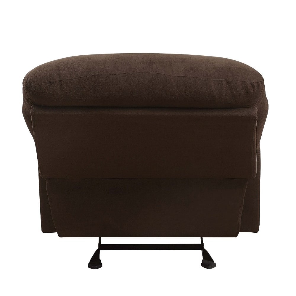 Arcadia Glider Recliner in Chocolate Microfiber - view 11