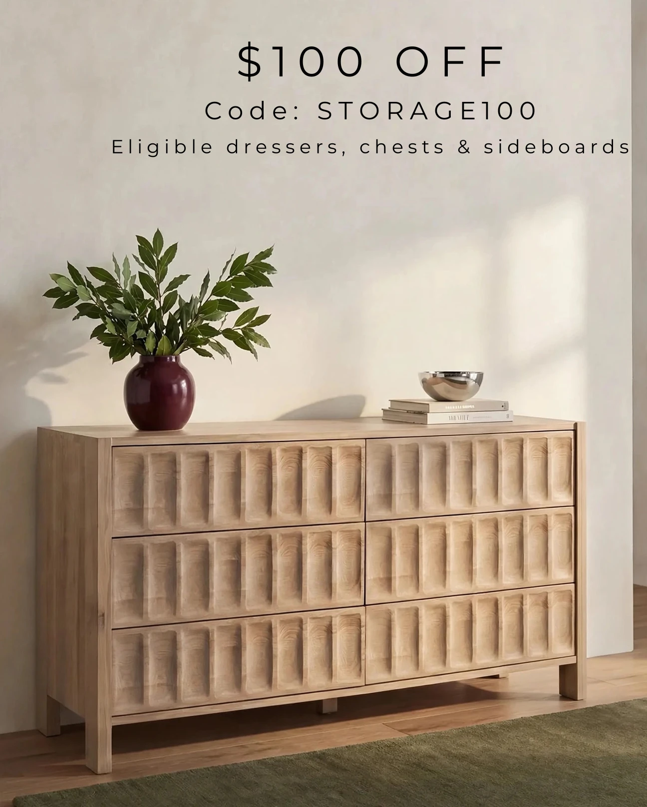 Solid wood sideboards up to $100 off