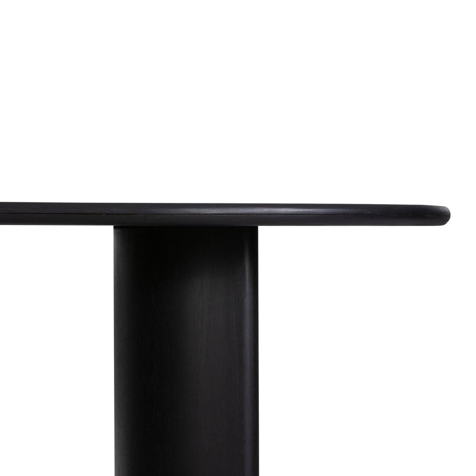 Paden 94-Inch Black Acacia Oval Dining Table - Image 5
