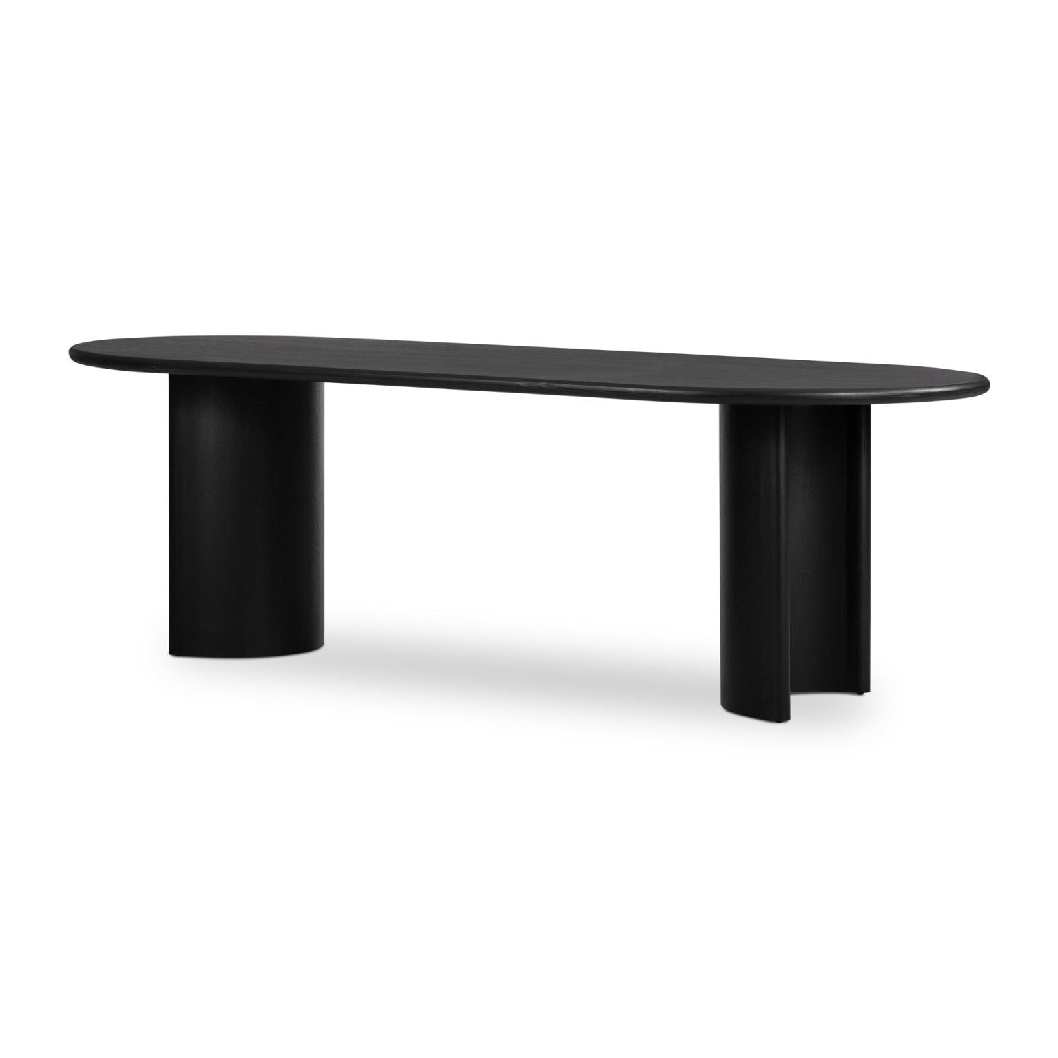 Alternative view of Paden 94-Inch Black Acacia Oval Dining Table