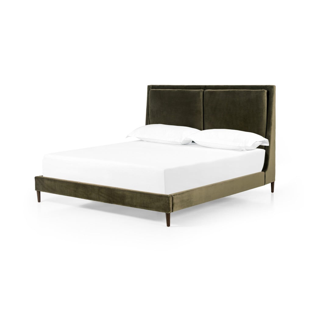 Alternative view of Potter Surrey Olive Upholstered King Bed