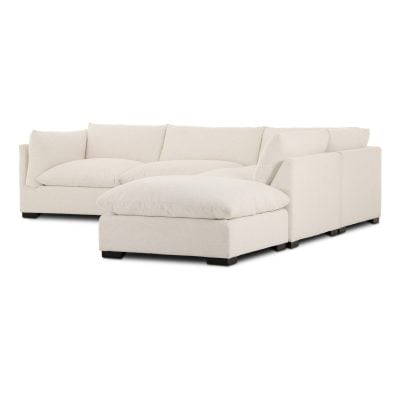 Westwood 4-Piece Ottoman Sectional in Crypton Nomad Snow - Image 2