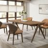 Randolph 5-piece SmartTop dining set in sheesham brown wood, full set front view