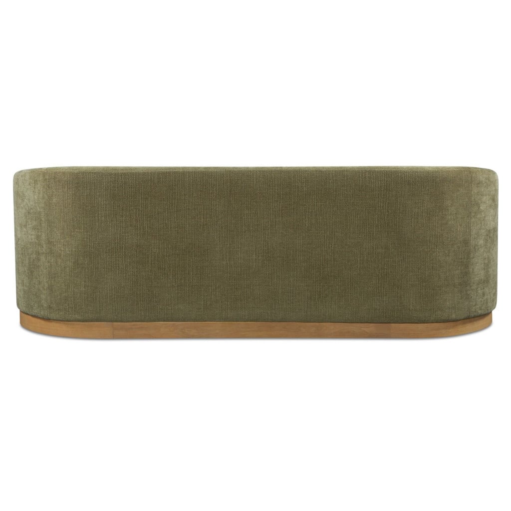 Anya Curved Sofa in Olive Chenille - lifestyle view