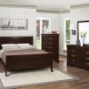 Louis Philippe 5-Piece Queen Bedroom Set in Cappuccino - room view