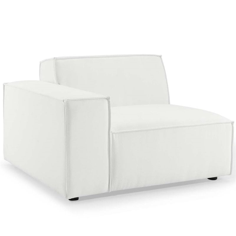 Restore modern white polyester modular sectional, alternate layout view