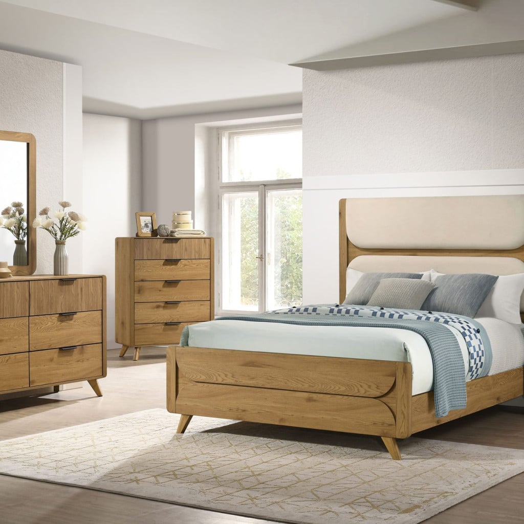 Bennett Dresser Mirror in Light Oak - back view