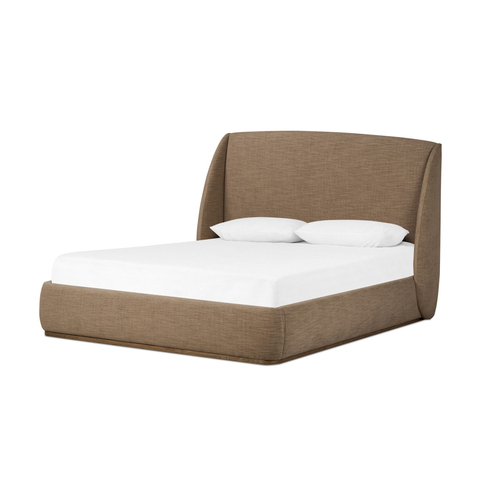 Alternative view of Maeve Taupe Petal-Headboard Queen Bed