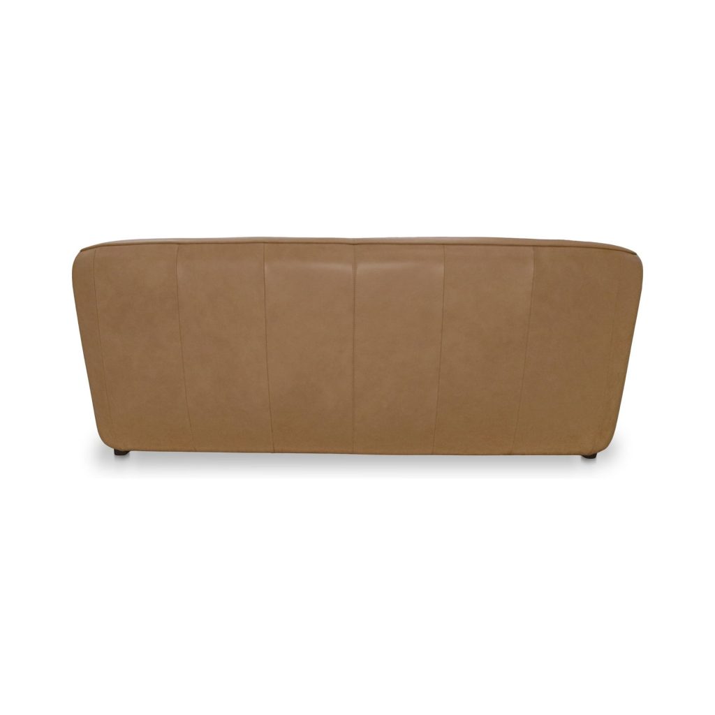 Hawkins Leather Sofa in Cognac - angle view