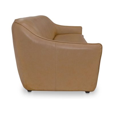 Hawkins Leather Sofa in Cognac - side view